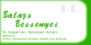 balazs bessenyei business card